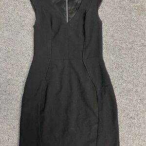 H&M Black V-Neck Mini Dress